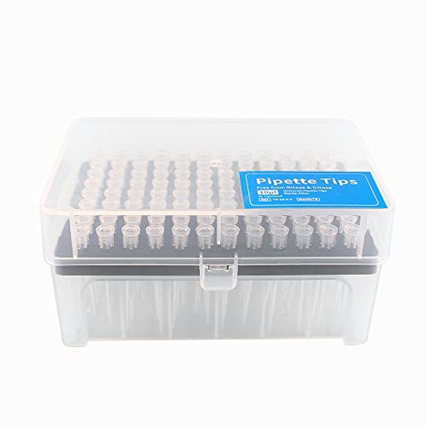 Low Retention Pipette Tips with Filter Tips in Rack Universal Transparent RNase & DNase Free, Sterilized by Radiation 10ul Lengthened Pack of 10 Racks