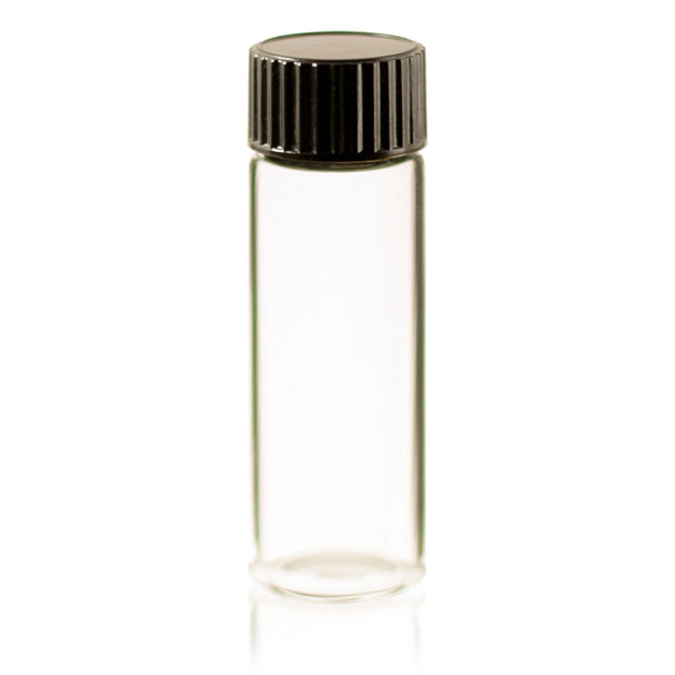 1 Dram Clear Glass Vial - w/ Screw Cap