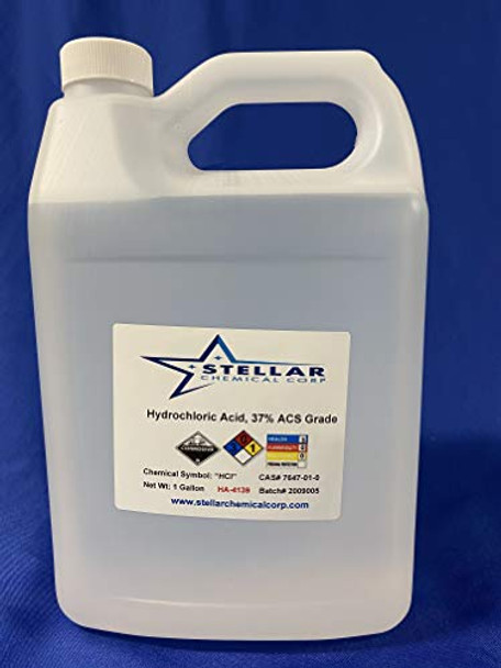 Stellar Chemicals | Hydrochloric Acid 37% Reagent Grade | 1 Gallon