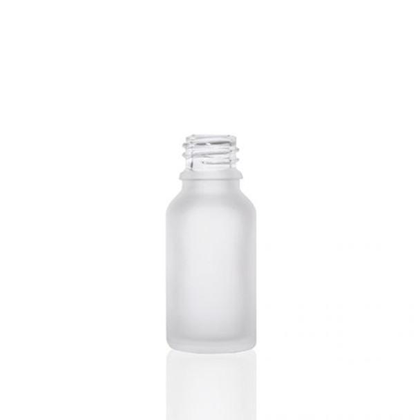 15ml  Frosted Clear Euro Dropper Bottle with 18-DIN neck finish
