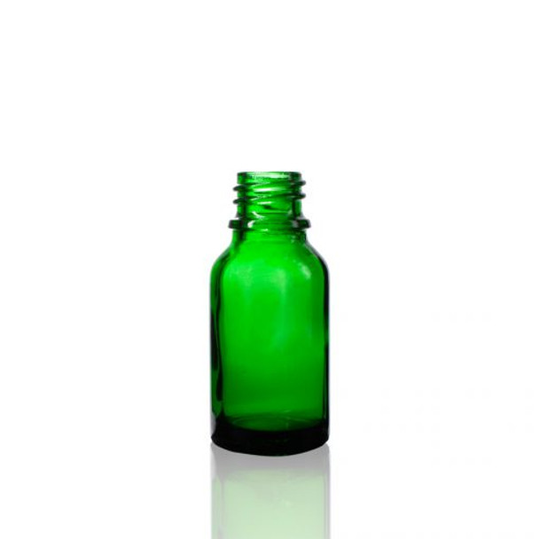 15ml Green Euro Dropper Bottle with 18-DIN neck finish