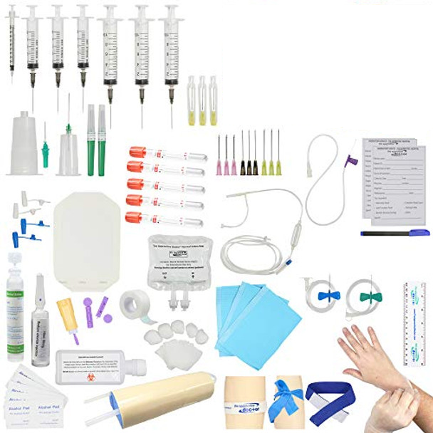 IV Practice Kit with Phlebotomy/Venipuncture How-to Guide Designed by Medical Professionals for Students to Practice & Perfect IV, Phlebotomy, & Venipuncture Related Skills - The Apprentice Doctor…