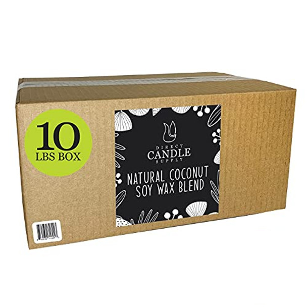 Coconut Soy Wax Blend Candle Making - 10 & 20 lb. Tropical Creamy Blend for High Load Fragrance Formulation - No additives (10 lb)