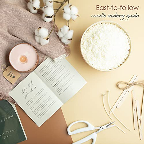 Soy Candle Making Kit with Dried Flowers - 50 Pieces - Candle Wax for Candle Making - 2lbs Natural Soy Wax, Tin, Cotton Wicks, Dried Flowers, and Lot More Soy Candle Making Kit with Dried Flowers - 50 Pieces - Candle Wax for Candle Making - 2lbs Natural Soy Wax, Tin, Cotton Wicks, Dried Flowers, and Lot More