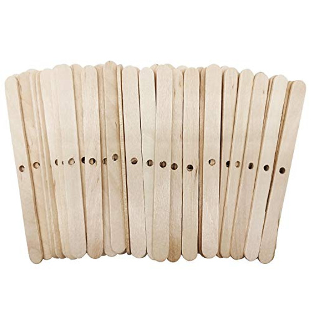 Wooden Candle Wick Holders,Candle Wicks Centering Device,Candle Wick Bars,Wick Holders for Candle Making,Wick Clips for Candles,Candle Centering Tool,120 Pack