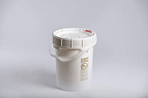 5 Gallon White BPA Free Durable Food Grade Bucket With Screw Lid | All Purpose Specialty Storage Plastic Pail Safety | Air-tight Design with Child Resistant Button - 2 PACK 5 Gallon White BPA Free Durable Food Grade Bucket With Screw Lid | All Purpose Specialty Storage Plastic Pail Safety | Air-tight Design with Child Resistant Button - 2 PACK