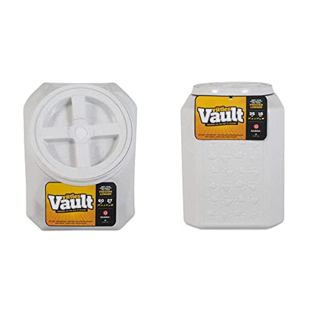 Gamma2 Vittles Vault Outback Airtight Pet Food Container, 60 Pounds & Vittles Vault Dog Food Storage Container (Durable, Food Safe, BPA Free Storage