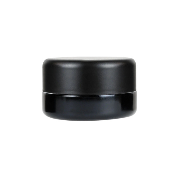 9ml Child Resistant Black Glass Jar w/ Black Cap- 1 Gram- 320 Count