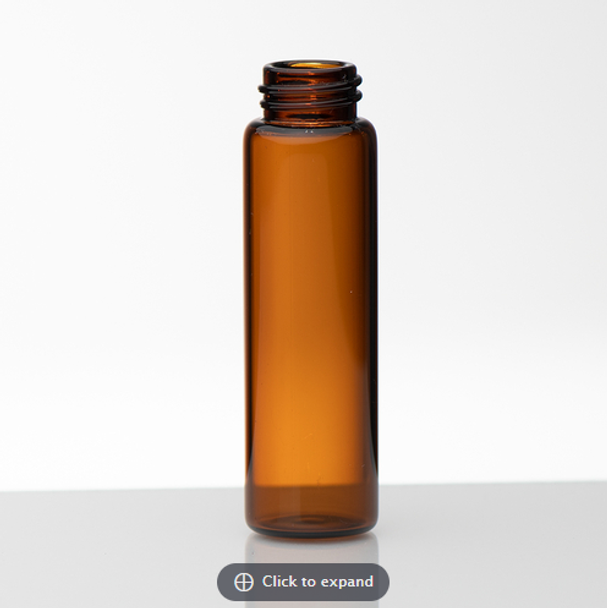 Our screw thread vials are made of Type 1 amber borosilicate glass and designed with a continuous thread (CT) finish, permitting a positive seal. They are ideal for various applications, including laboratory, sampling, or manufacturer use. These vials are available in a wide range of sizes and packaged in attractive, white, low-particulate cardboard boxes. Please contact us with any questions or if you would like a volume price quote.