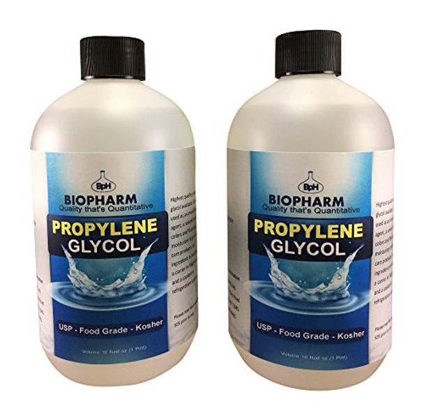 Propylene Glycol USP, Kosher, Food Grade, 2-Pack: 500 mL (8.4 fl oz) Each