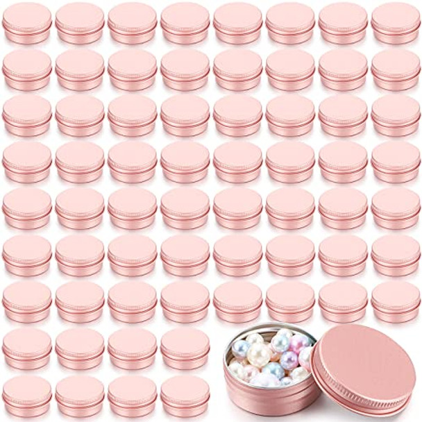 64 Pieces Screw Top Round Tin Cans Aluminum Tin Jar with Screw Lid, Lip  Balm Tin Containers Bottle Empty Travel Cosmetic Sample Tin Cans Container  for DIY (Silver, 1 oz)