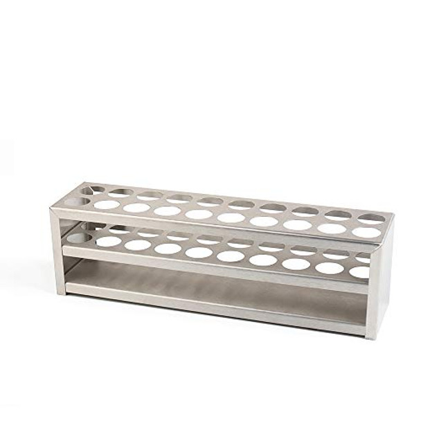 Maccx Tube Rack, Stainless Steel Material, 20Holes(2×10), Suitable for Tubes of Dia.≤21mm, TTR020-001