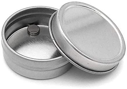 4oz Silver Steel Flat Tin with Slip Cover Lid(288/case)
