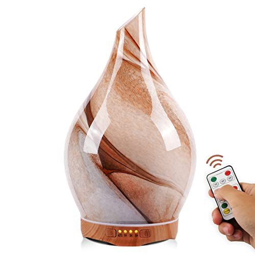 Porseme Aroma Diffuser Luchtbevochtiger 150ml 3D Luchtbevochtiger Ultrasone Stille 7 kleurveranderende LED's Kamerbevochtiger BPA Gratis voor woning Yoga SPA met Timer (Rose Goud