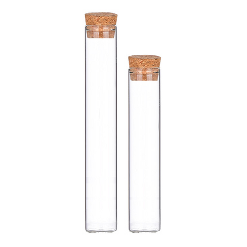 130mm Glass Pre-Roll Tubes with Cork – Standard Width (400 Tubes)