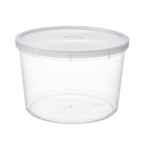 Economical Containers With Recessed Lids # 64 Oz. Case of 200 –  Consolidated Plastics