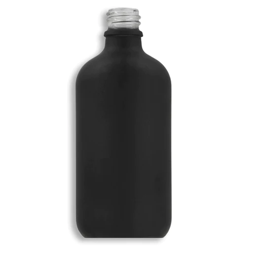 120mL Matte Black Euro Round Glass Bottle Case of 96