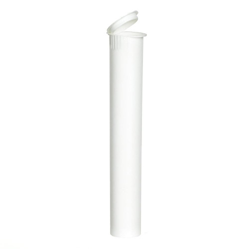 116mm White Open-Opaque CR Pop Top Pre-Roll Tubes