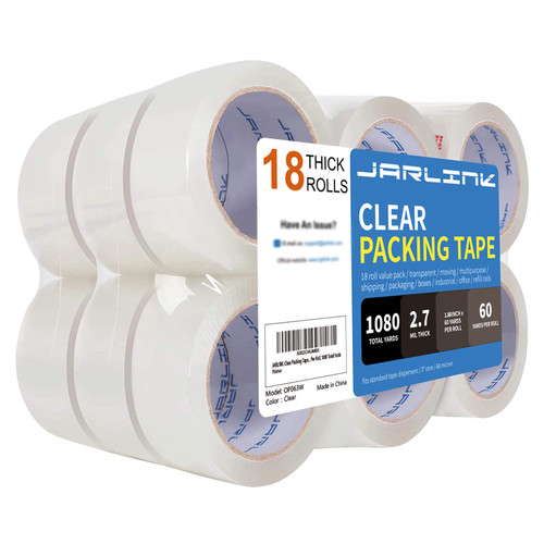 Clear Carton Sealing Tape - 2.83" X 110 Yards, 2.5 Mil, 24 Rolls, Acrylic Adhesive, For Shipping 8 thumbnail image