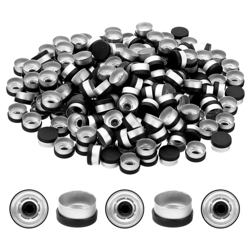 PATIKIL Flip Off Kappen 13mm – 100 Stück, Alu-Plastik, Blau, Für Glasfläschchen & ätherische Öle