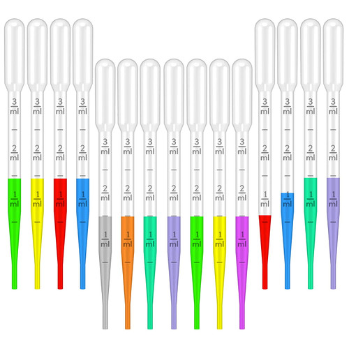 300Pcs 3ml Disposable Plastic Transfer Pipettes Graduated Calibrated Dropper Disposable Plastic Eye Dropper Measuring Pipettors for Essential Oils Pipettes Science Laboratory Infusers for Strawberries