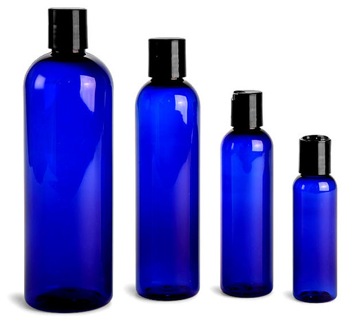 Buy Cobalt Blue Cosmo Round (Bullet) Bottles