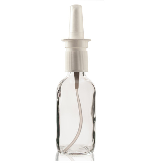 4 oz CLEAR Glass Bottle - w/ Black Regular Glass Dropper