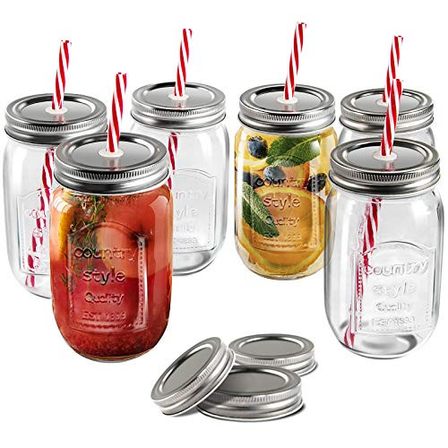 16 oz Regular Mouth Mason Jars 6 PCS | Masthome