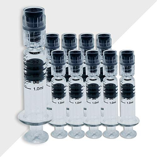 Syringe Pyrex Lab Bitomic 1ml Borosilicate Glass Luer Lock Syringe - 10Pc Reusable Pyrex ...