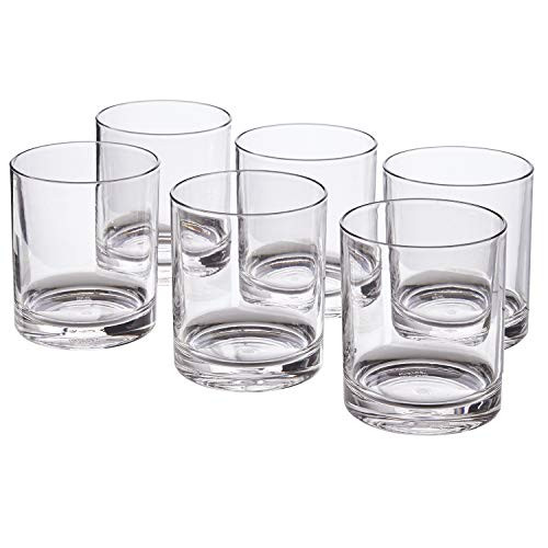 Classic 12-ounce Premium Quality Plastic Tumblers | set of 6 Clear