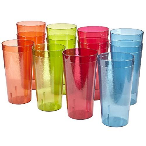 9 ounce clear plastic tumblers 9oz Clear Plastic Cups for Cold Drinks no lids, PET BPA Free