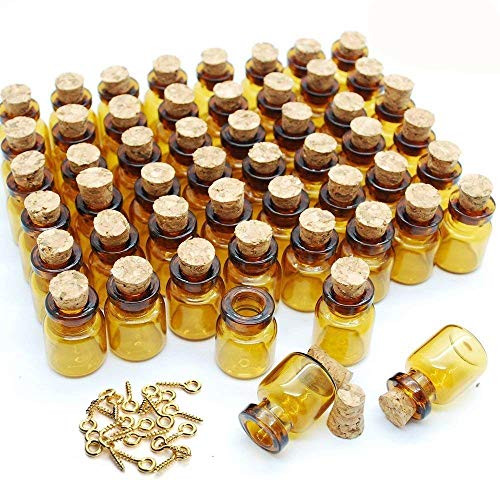 50pcs Mini Glass Amber Bottles With Corks Brown Color Liquid Jars Pill  Vials Decorative Gift 5ml 10ml 20ml Heatproof Capacity - AliExpress