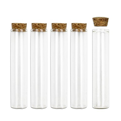 Glass Test Tube Set 24pcs 80ml Glass Test Tubes 25 X 200mm With Cork Stoppers And 1pcs 24 Holes Plastic Tubes Rack For Test Lab Tubes