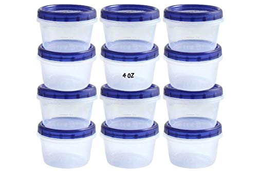 16oz Leak Proof Reusable Food Storage Plastic Container with Twist Top Lid  15pc