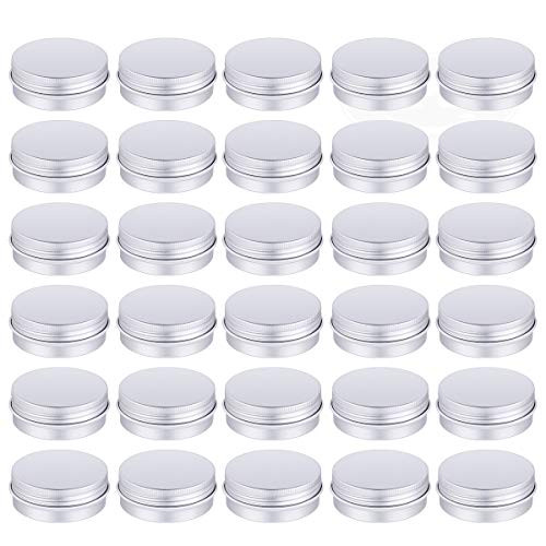 3oz/90ml White Aluminum Tin Jar with Screw Lid 3oz. Containers with Lids 3  Ounce Metal Steel Tin Cosmetic Sample Containers for Lip Balm DIY Salve