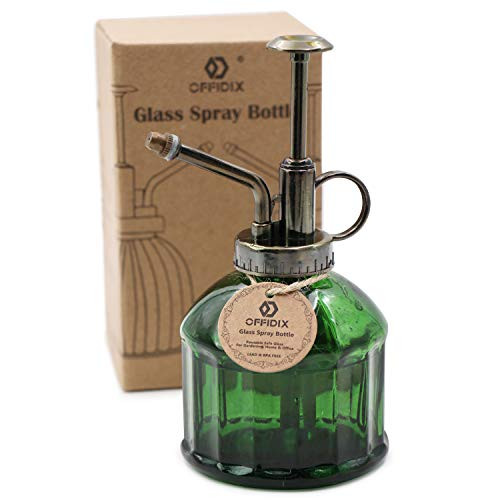 Glass Plant Mister, 6.3 Inches Tall Vintage Style Spritzer Bronze