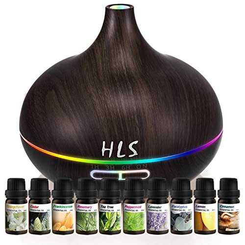 Aromatherapy Essential Oils Set with Ultrasonic Essential Oil Diffuser