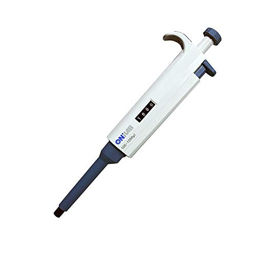 100–1000 µL Mikropipette Einstellbar – Labor-Einkanal-Pipettierer, ISO8655, Inkl. Kalibrierwerkzeug, 0,1–1 ML
