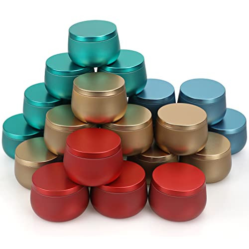 Hearts & Crafts Candle Tin Cans with Lids | 8-oz. Teal Tin Cans, 24-Pack | for Candles, Arts & Crafts, Storage, and More Hearts & Crafts Candle Tin Cans with Lids | 8-oz. Teal Tin Cans, 24-Pack | for Candles, Arts & Crafts, Storage, and More