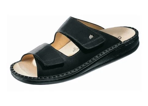 Finn Comfort Riad Men\'s Size 13 Brown Buggy Leather Slide Sandal EUR 47 Finn Comfort RIAD 1505-046099 Buggy Black Sandal Laval  main image 3