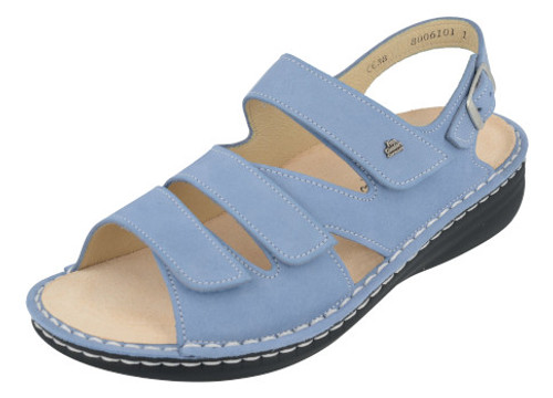 Praia blue nubuk FinnMellow® supportive sandal