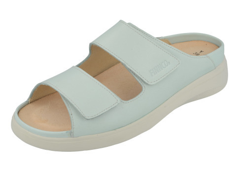 Flores Soft women's leather comfort sandal in mint with soft footbed