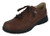 Brawley Super Soft men's leather comfort shoe in Schoko Nuri color, brown body with dark brown laces and black sole, with cork footbed