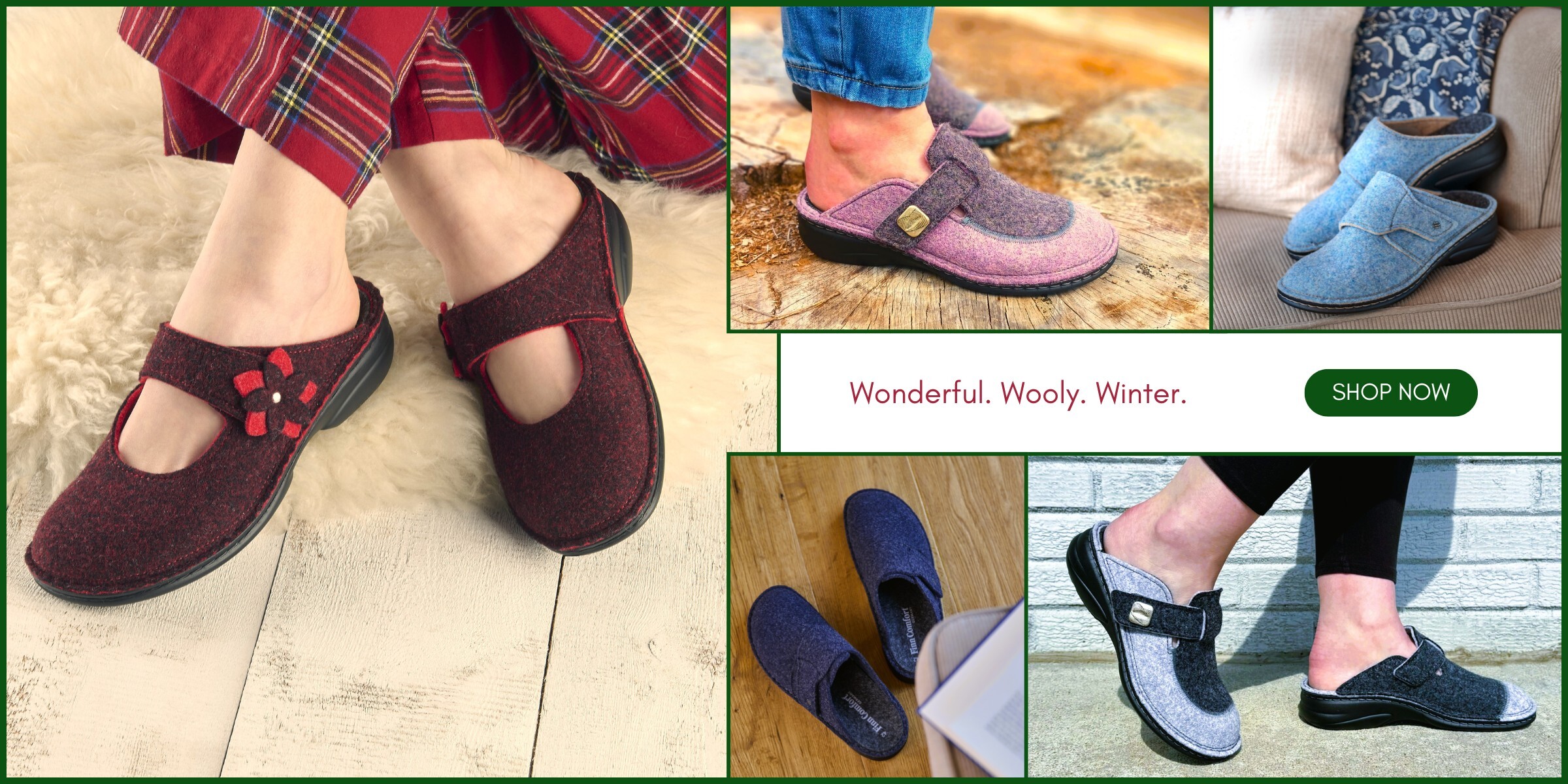Finn Comfort Winter 2025 Wool Clogs Collection