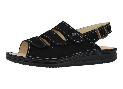Finn Comfort Sylt Sandals Men 45 Leather Triple Strap Slingback Made in Germany Finn Comfort Sylt Black Leather Triple Strap | Mercari main image 4