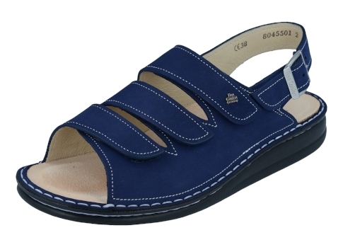 Finn Comfort Sylt Sandals Men 45 Leather Triple Strap Slingback Made in Germany Finn Comfort Sylt Black Leather Triple Strap | Mercari main image 3