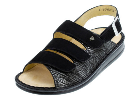 Finn Comfort Sylt Sandals Men 45 Leather Triple Strap Slingback Made in Germany Finn Comfort Sylt Black Leather Triple Strap | Mercari main image 2