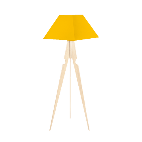Yellow Tripod Floor Lamp