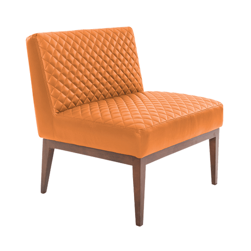 Tan Quilted Leather Chair