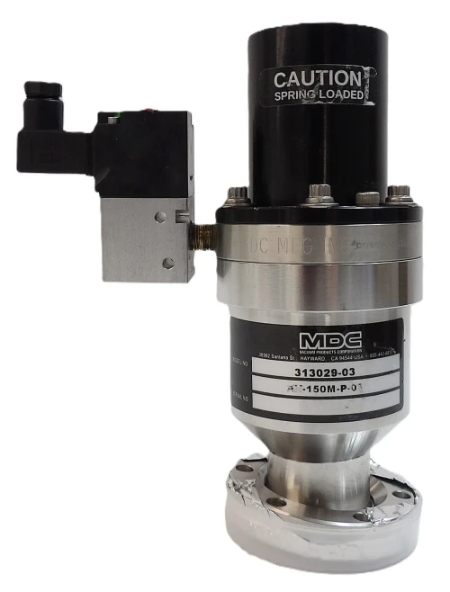 MDC Vacuum Products 313029-03 Pneumatic Angle Valve AV-150M-P-03 Working